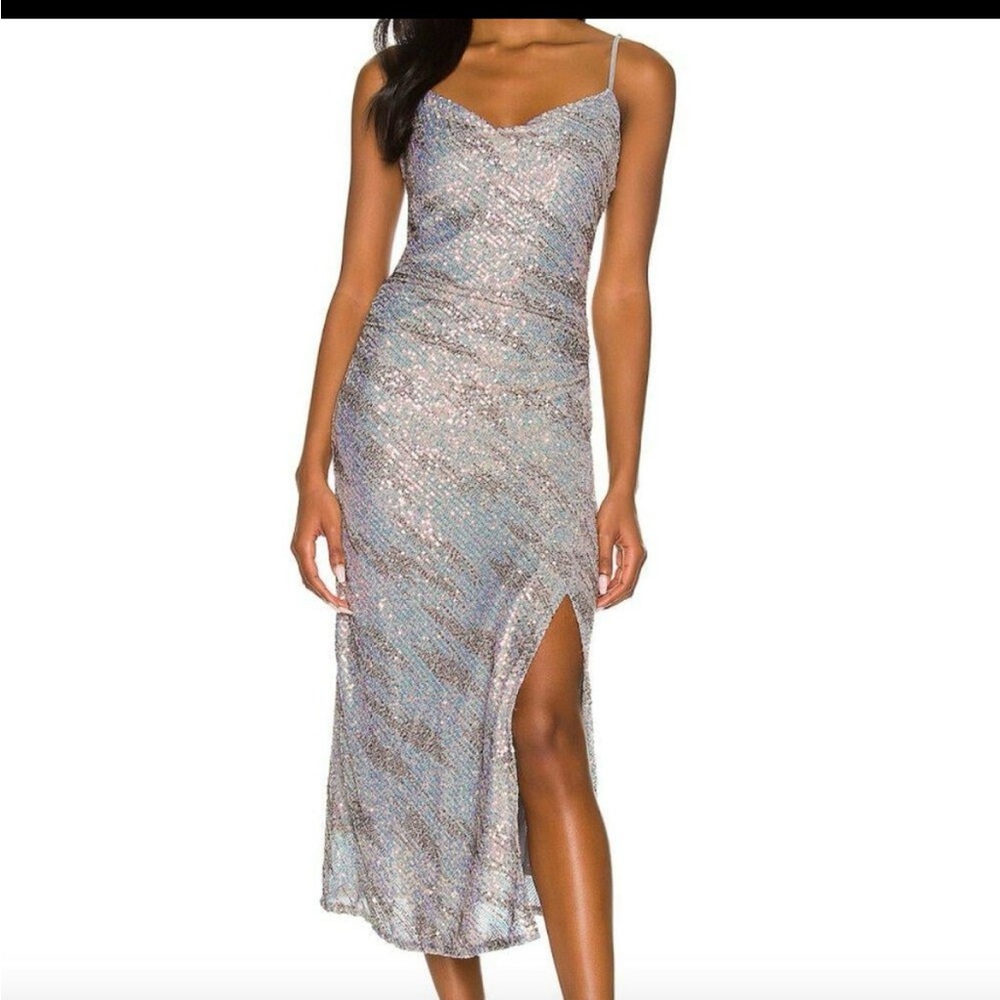 ASTR the Label Size XS Hollywood Sequin Dress Pink and Silver